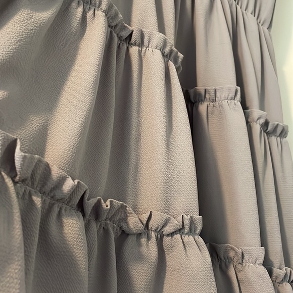 Gray Ruffle Dress - Picture 3 of 3